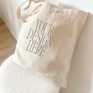 canvas tote bag mockup