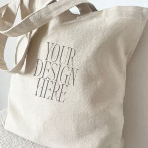 Natural Light Tote Bag Mockup | Liberty Bags OAD113